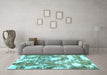 Machine Washable Abstract Light Blue Modern Rug in a Living Room, wshabs3850lblu