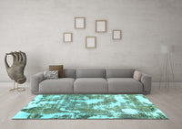 Machine Washable Abstract Light Blue Modern Rug, wshabs3850lblu