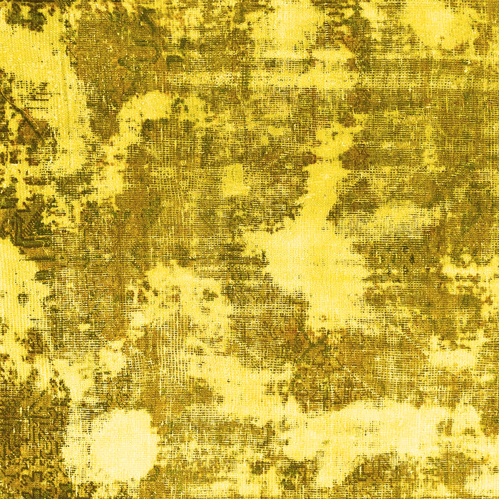 Machine Washable Abstract Yellow Modern Rug, wshabs3850yw