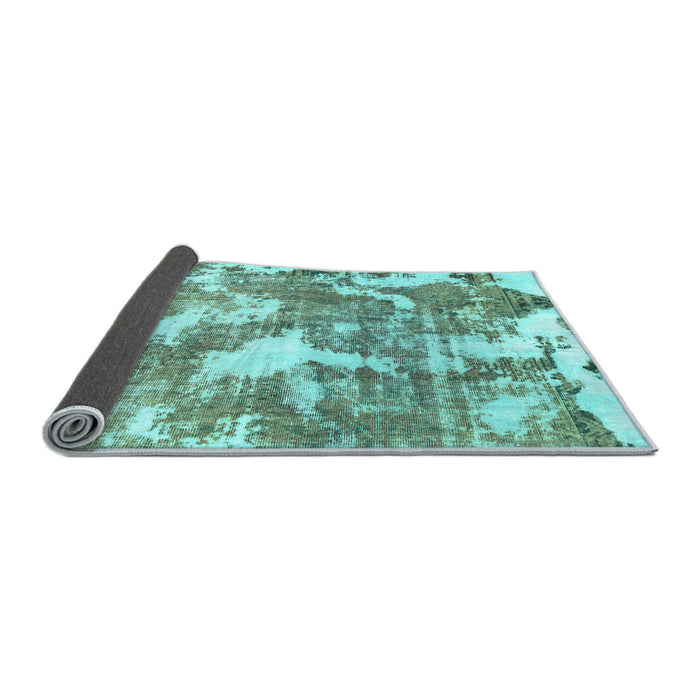 Sideview of Abstract Light Blue Modern Rug, abs3850lblu