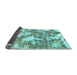 Sideview of Abstract Light Blue Modern Rug, abs3850lblu