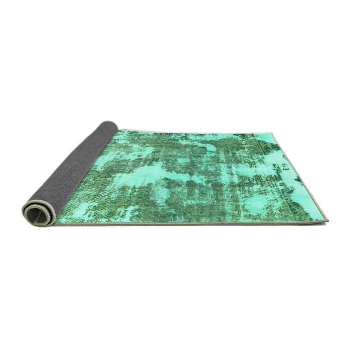 Sideview of Abstract Turquoise Modern Rug, abs3850turq