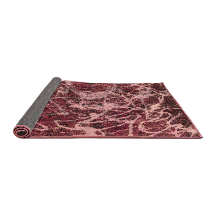 Sideview of Abstract Red Modern Rug, abs3851