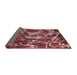 Sideview of Abstract Red Modern Rug, abs3851