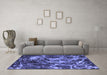 Machine Washable Abstract Blue Modern Rug in a Living Room, wshabs3851blu