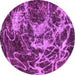 Round Machine Washable Abstract Purple Modern Area Rugs, wshabs3851pur