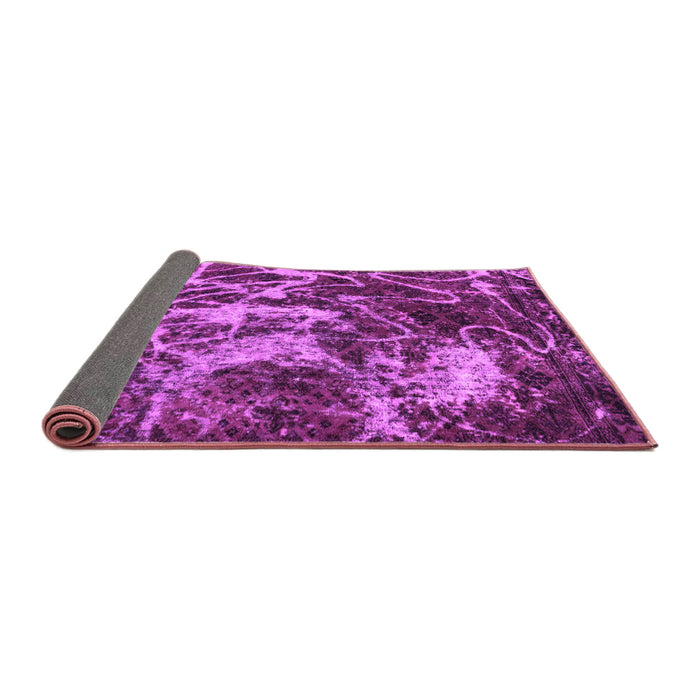Sideview of Abstract Purple Modern Rug, abs3851pur