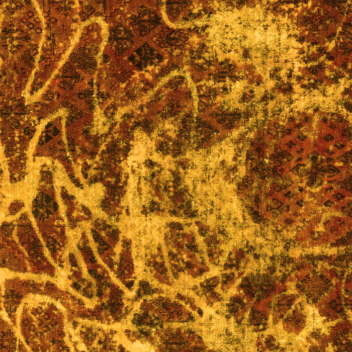 Abstract Yellow Modern Rug, abs3851yw