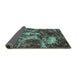 Sideview of Abstract Turquoise Modern Rug, abs3851turq