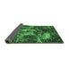 Sideview of Abstract Emerald Green Modern Rug, abs3851emgrn