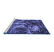 Sideview of Machine Washable Abstract Blue Modern Rug, wshabs3851blu