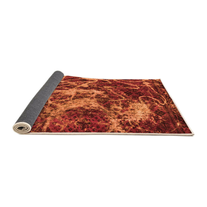 Sideview of Abstract Orange Modern Rug, abs3851org