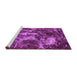 Sideview of Machine Washable Abstract Purple Modern Area Rugs, wshabs3851pur