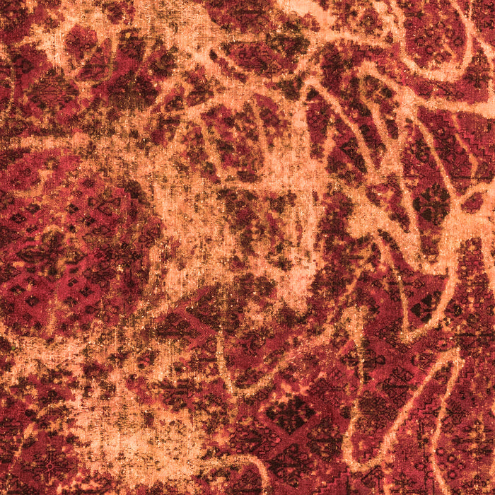 Machine Washable Abstract Orange Modern Area Rugs, wshabs3851org