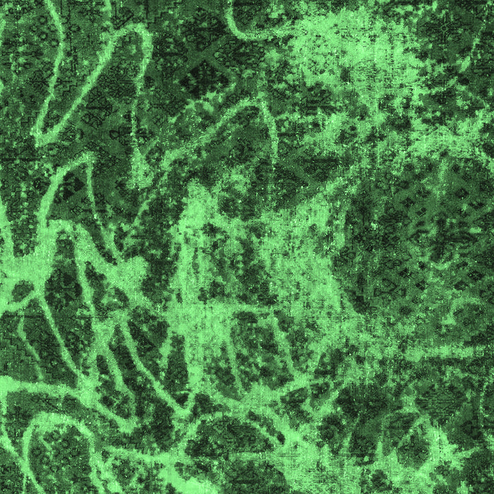 Machine Washable Abstract Emerald Green Modern Area Rugs, wshabs3851emgrn