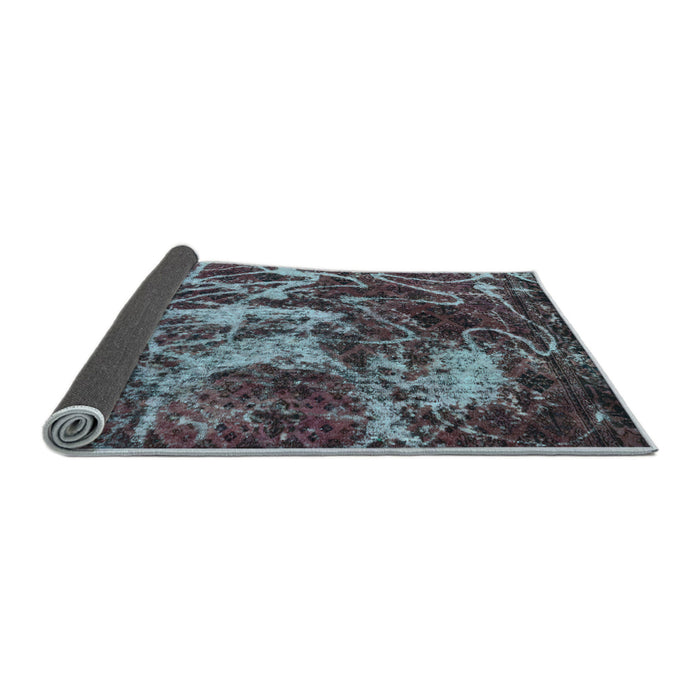 Sideview of Abstract Light Blue Modern Rug, abs3851lblu