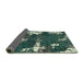 Sideview of Abstract Dark Slate Gray Green Modern Rug, abs3852