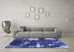 Machine Washable Abstract Blue Modern Rug in a Living Room, wshabs3852blu