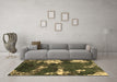 Machine Washable Abstract Brown Modern Rug in a Living Room,, wshabs3852brn