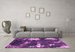 Machine Washable Abstract Pink Modern Rug in a Living Room, wshabs3852pnk