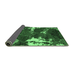 Sideview of Abstract Emerald Green Modern Rug, abs3852emgrn