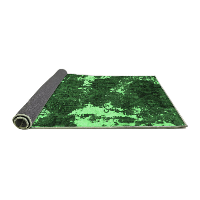 Sideview of Abstract Emerald Green Modern Rug, abs3852emgrn