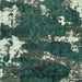 Square Abstract Dark Slate Gray Green Modern Rug, abs3852