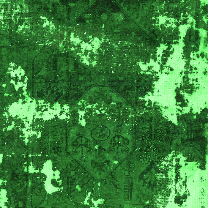 Machine Washable Abstract Green Modern Area Rugs, wshabs3852grn