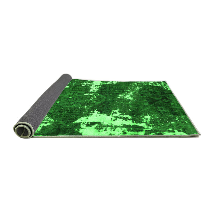Sideview of Abstract Green Modern Rug, abs3852grn