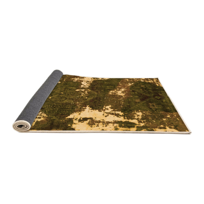 Sideview of Abstract Orange Modern Rug, abs3852org