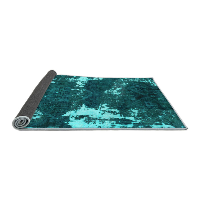 Sideview of Abstract Light Blue Modern Rug, abs3852lblu