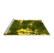 Sideview of Machine Washable Abstract Yellow Modern Rug, wshabs3852yw