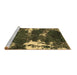 Sideview of Machine Washable Abstract Brown Modern Rug, wshabs3852brn