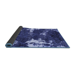 Sideview of Abstract Blue Modern Rug, abs3852blu