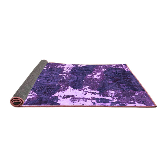Sideview of Abstract Purple Modern Rug, abs3852pur