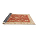 Sideview of Abstract Orange Red Oriental Rug, abs3853