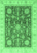 Machine Washable Oriental Emerald Green Traditional Area Rugs, wshabs3853emgrn