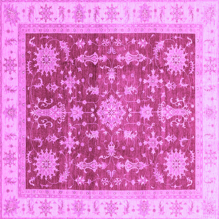 Square Machine Washable Oriental Purple Traditional Area Rugs, wshabs3853pur