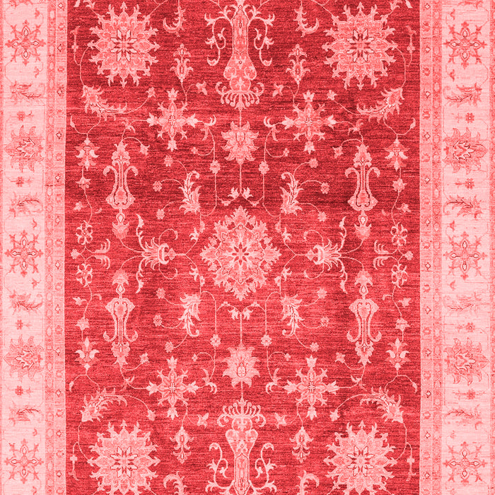 Machine Washable Oriental Red Traditional Rug, wshabs3853red