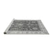 Sideview of Machine Washable Oriental Gray Traditional Rug, wshabs3853gry