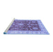 Sideview of Machine Washable Oriental Blue Traditional Rug, wshabs3853blu