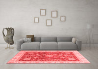 Machine Washable Oriental Red Traditional Rug, wshabs3853red