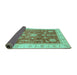 Sideview of Oriental Turquoise Traditional Rug, abs3853turq