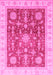 Machine Washable Oriental Pink Traditional Rug, wshabs3853pnk