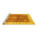 Sideview of Machine Washable Oriental Yellow Traditional Rug, wshabs3853yw