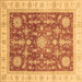 Square Oriental Brown Traditional Rug, abs3853brn