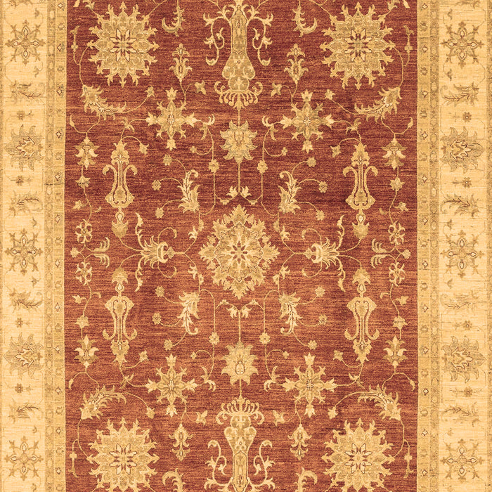Machine Washable Oriental Brown Traditional Rug, wshabs3853brn