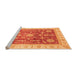 Sideview of Machine Washable Oriental Orange Traditional Area Rugs, wshabs3853org