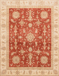 Machine Washable Abstract Orange Red Rug, wshabs3853