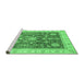 Sideview of Machine Washable Oriental Emerald Green Traditional Area Rugs, wshabs3853emgrn